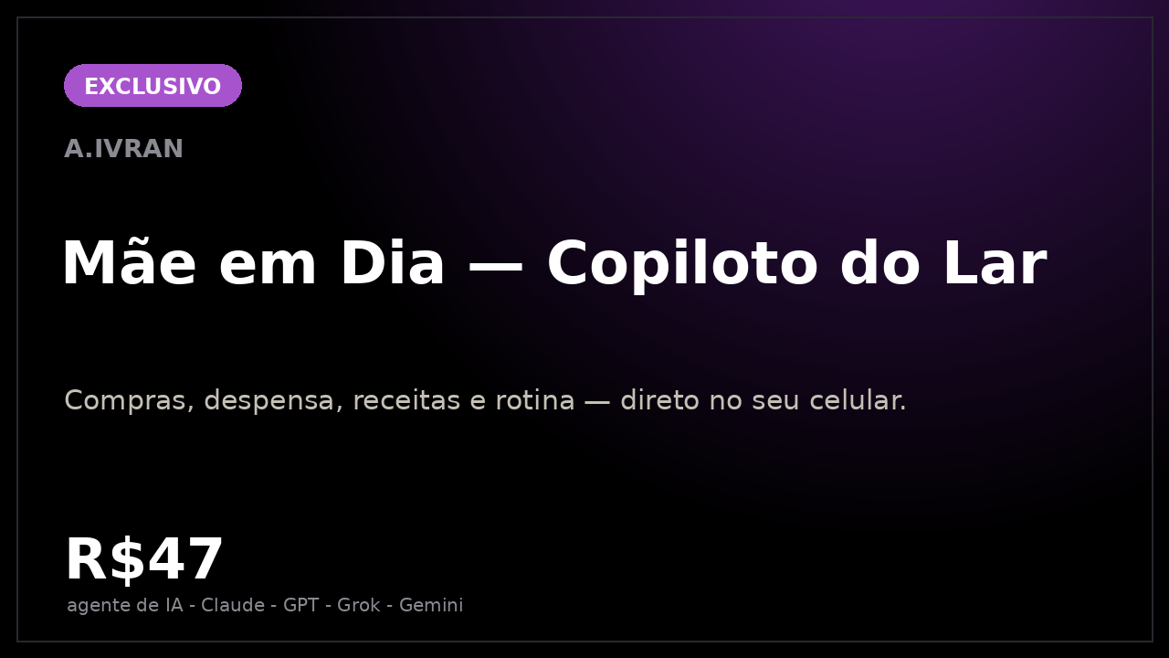 Mãe em Dia — Copiloto do Lar