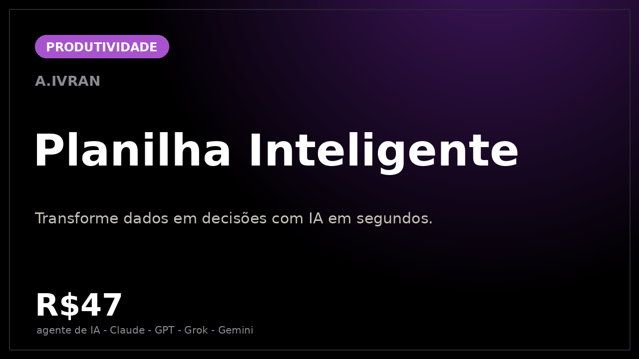 Planilha Inteligente